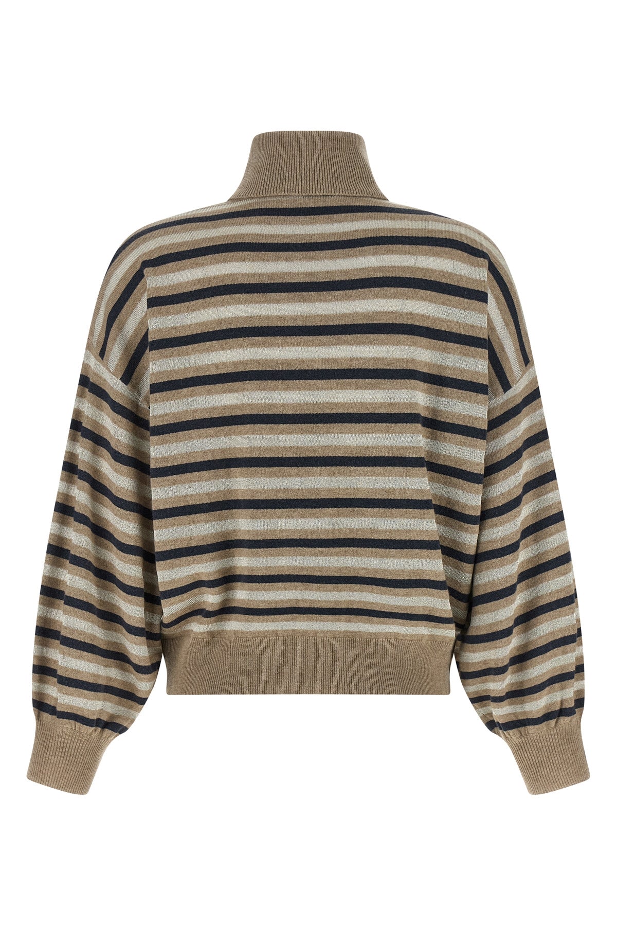 sparkling stripes sweater in a ribbed knit of virgin wool