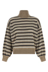 sparkling stripes sweater in a ribbed knit of virgin wool