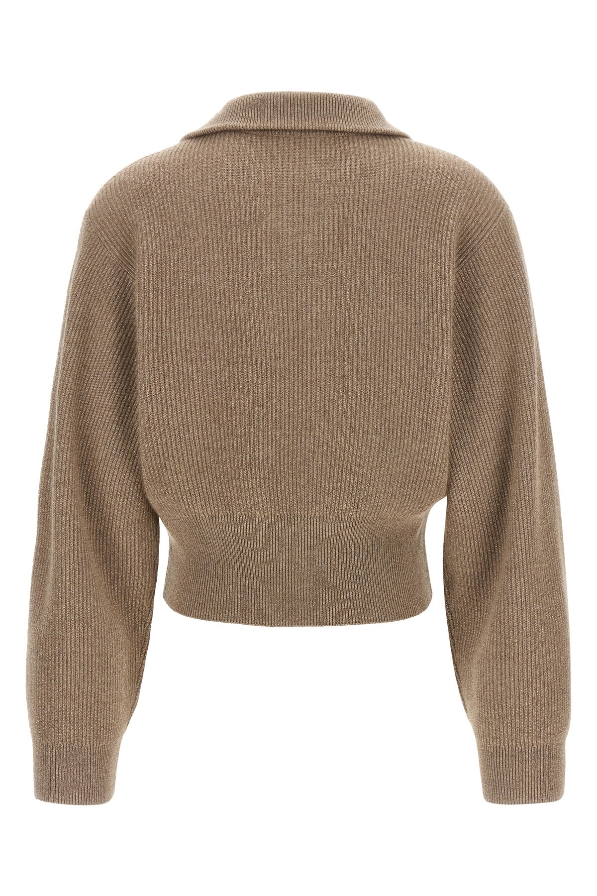 the brunello cucinelli sparkling cardigan redefines knitwear codes through a c