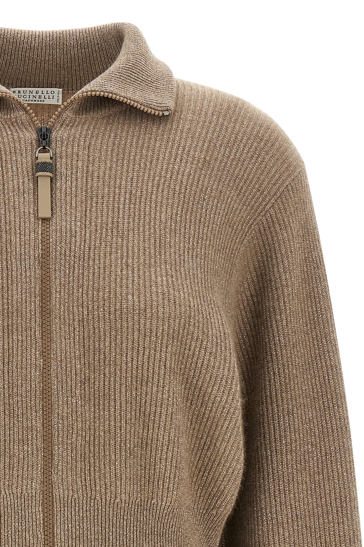 the brunello cucinelli sparkling cardigan redefines knitwear codes through a c