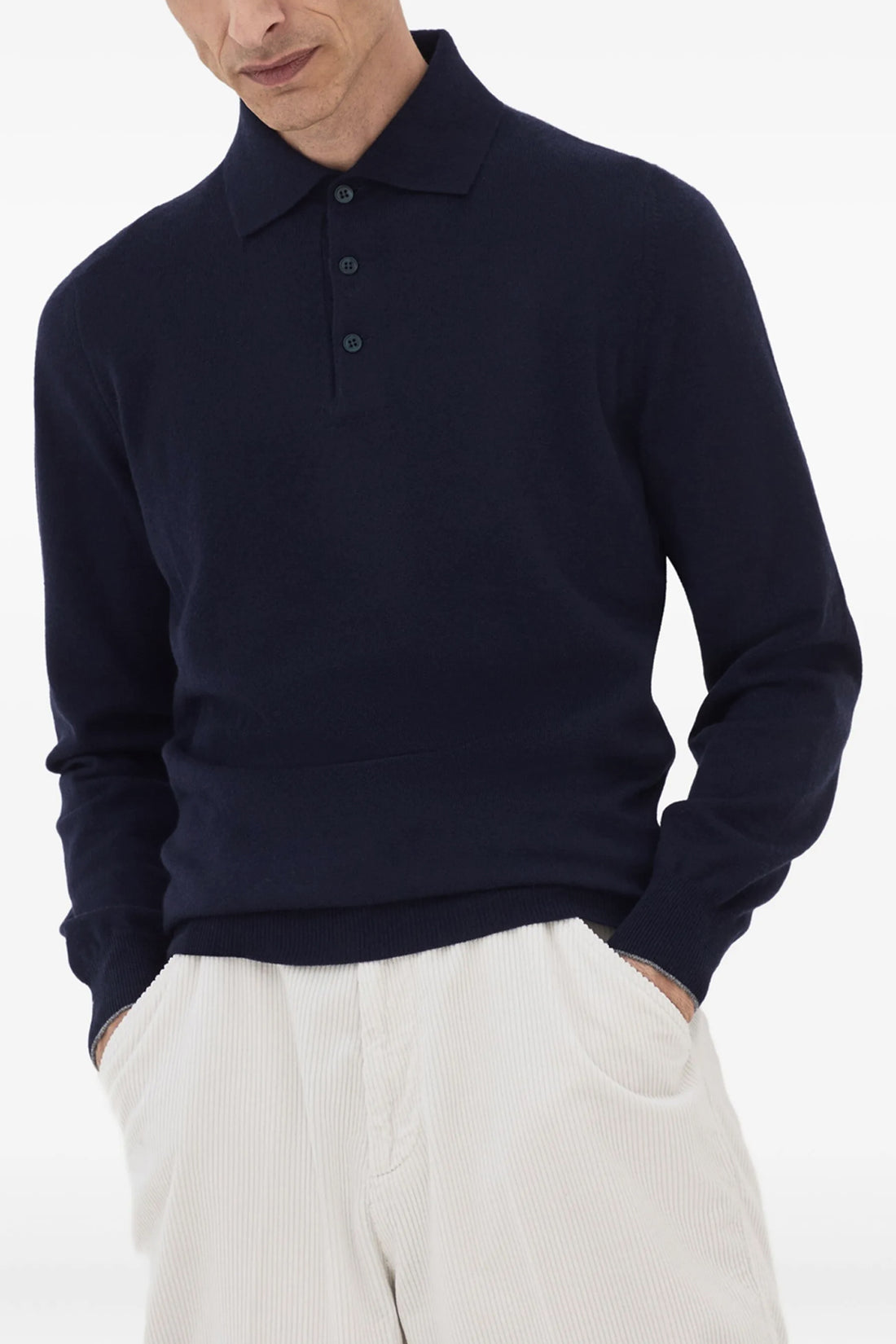 BRUNELLO CUCINELLI 48 cashmere polo shirt
