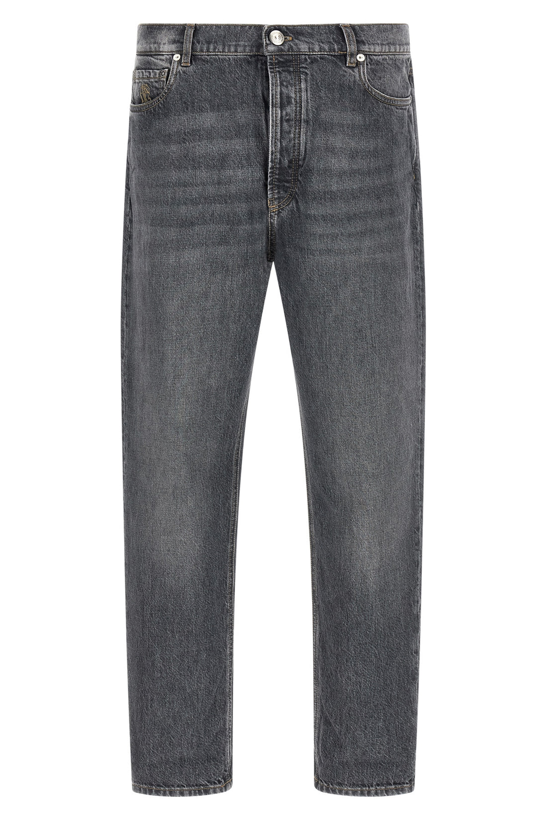 BRUNELLO CUCINELLI 46 brunello cucinellis greyscale fine denim jeans