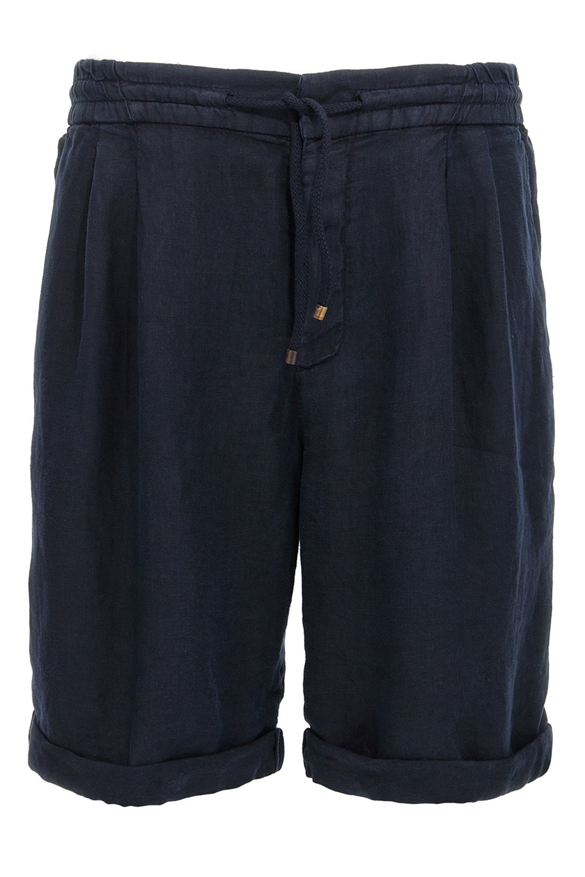 garment-dyed linen bermuda shorts