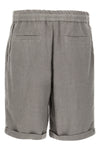 garment-dyed linen bermuda shorts