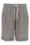 garment-dyed linen bermuda shorts