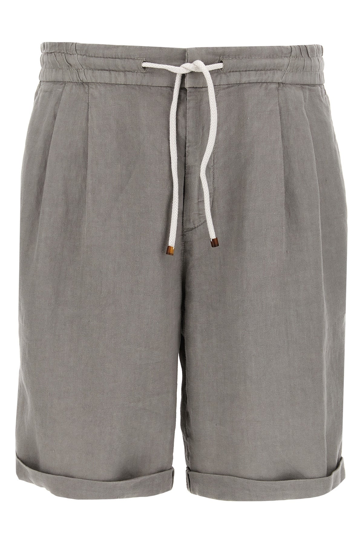 garment-dyed linen bermuda shorts