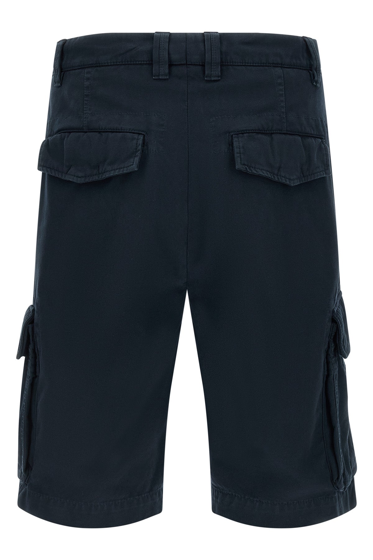 garment-dyed twisted cotton gabardine bermuda shorts