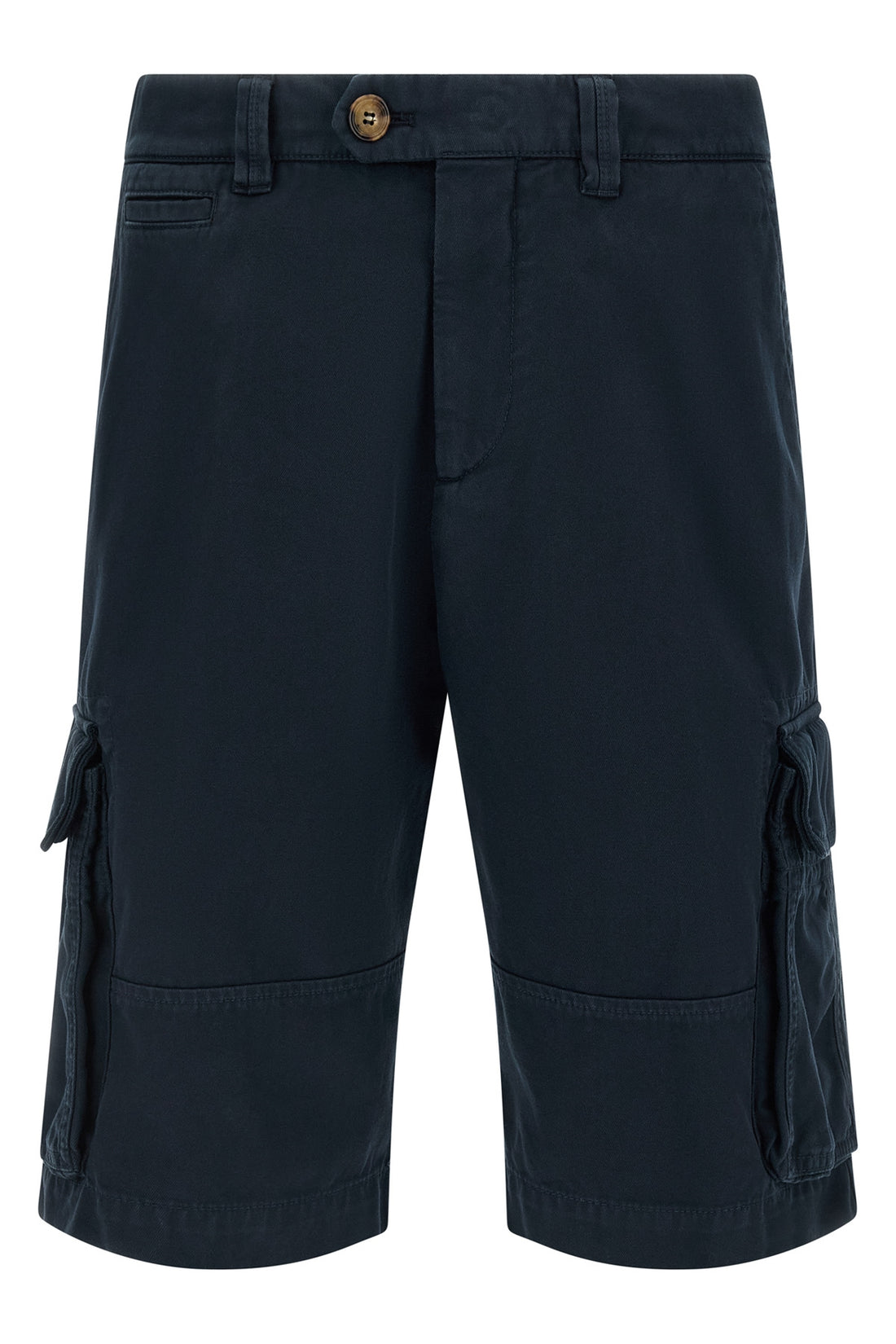 BRUNELLO CUCINELLI 58 garment-dyed twisted cotton gabardine bermuda shorts