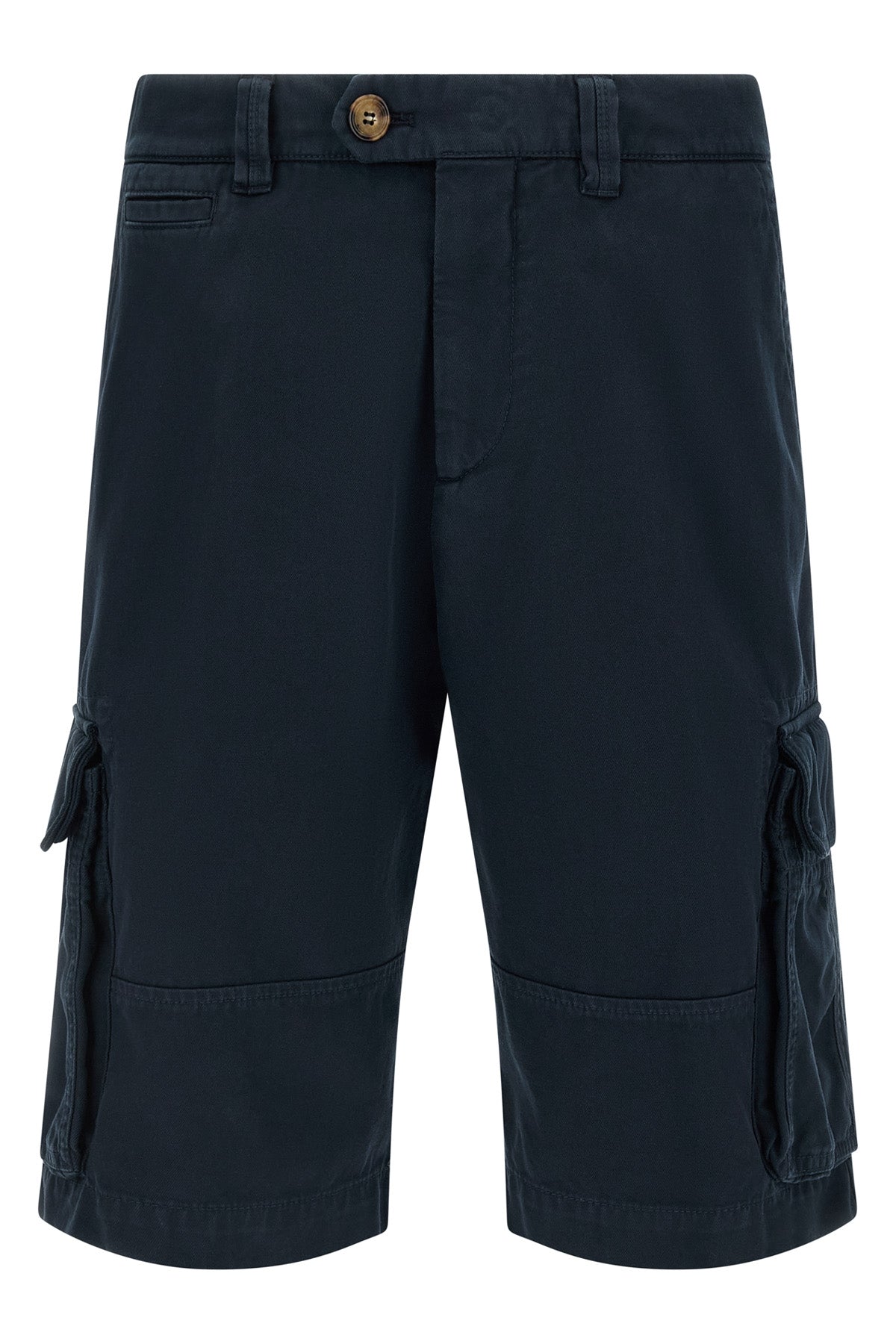 garment-dyed twisted cotton gabardine bermuda shorts