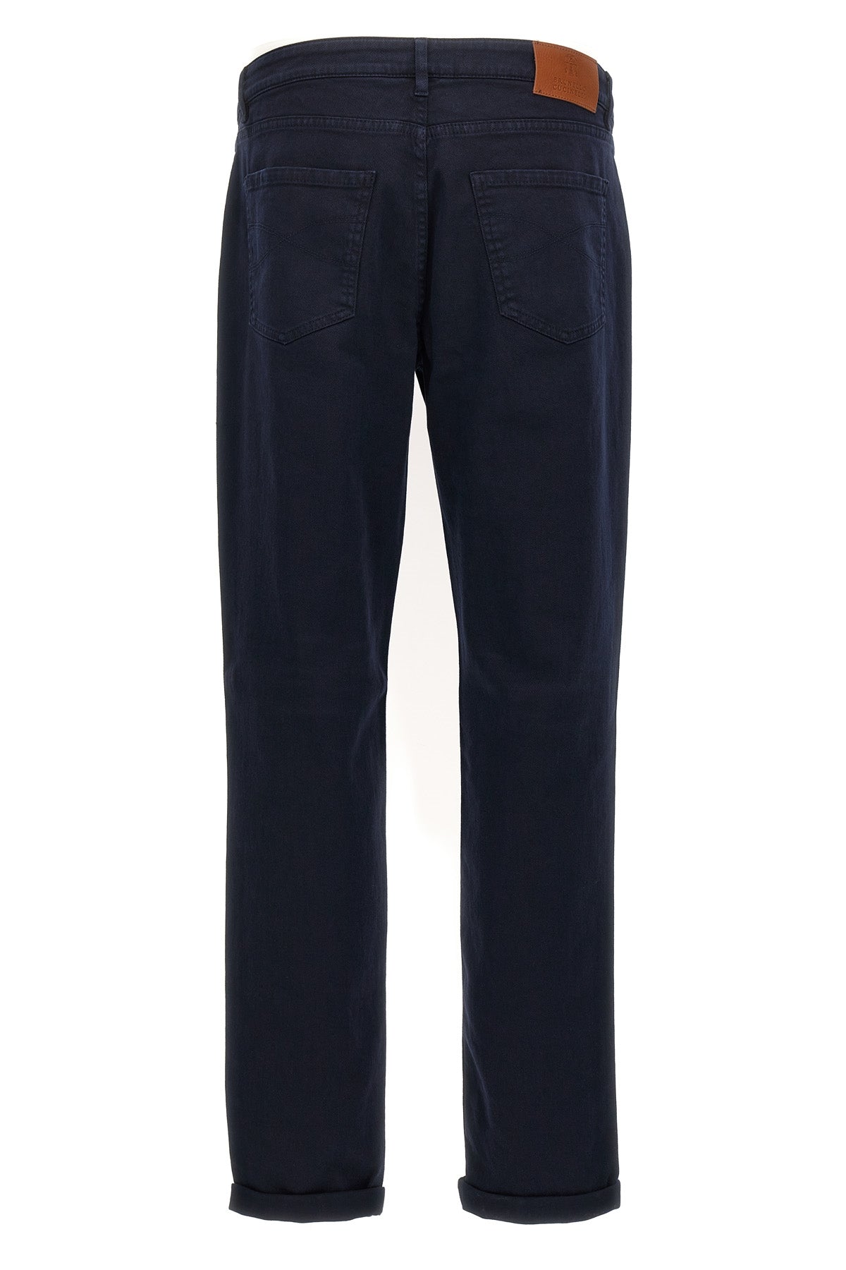 traditional fit denim in dyed cotton canvas