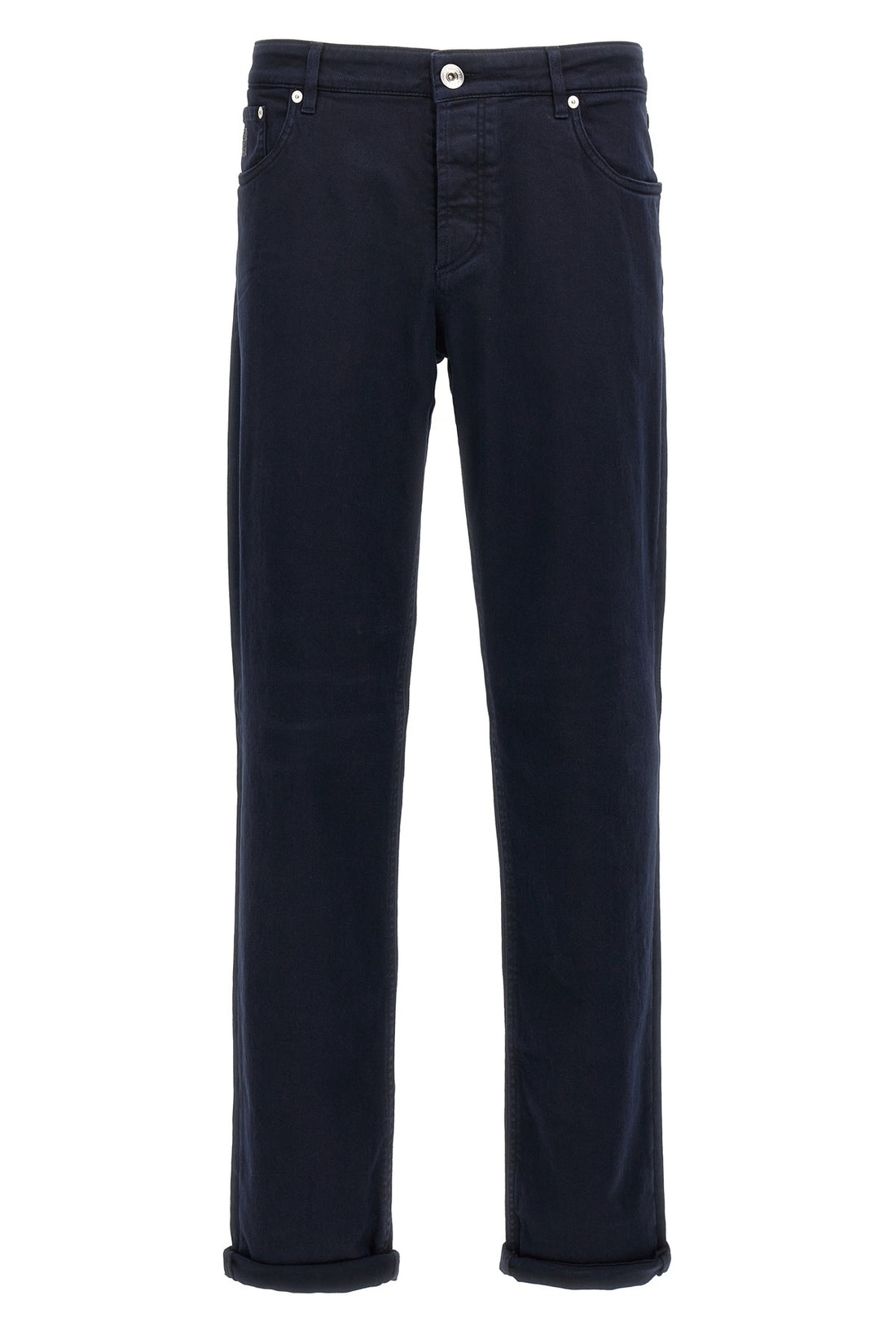 BRUNELLO CUCINELLI 54 traditional fit denim in dyed cotton canvas