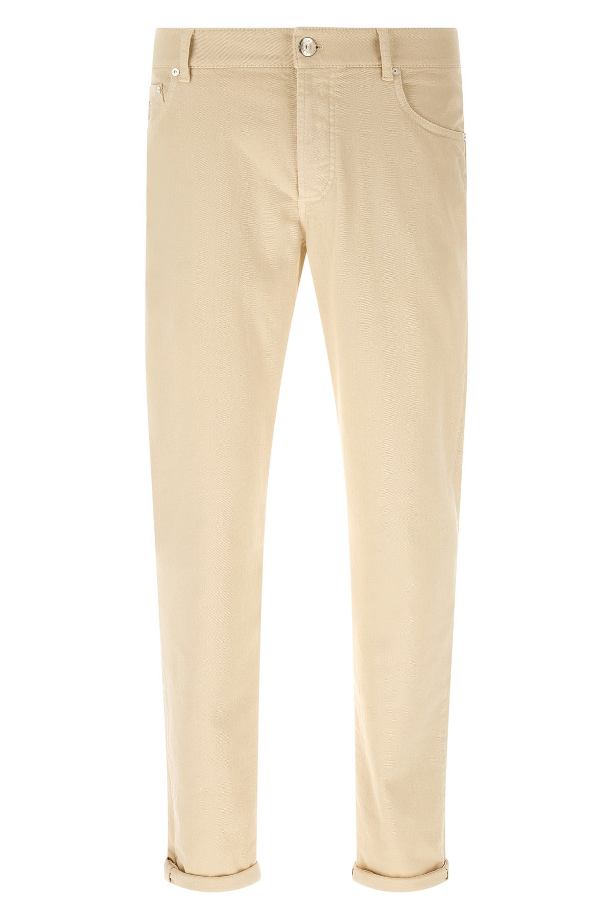 brunello cucinelli garment-dyed denim jeans