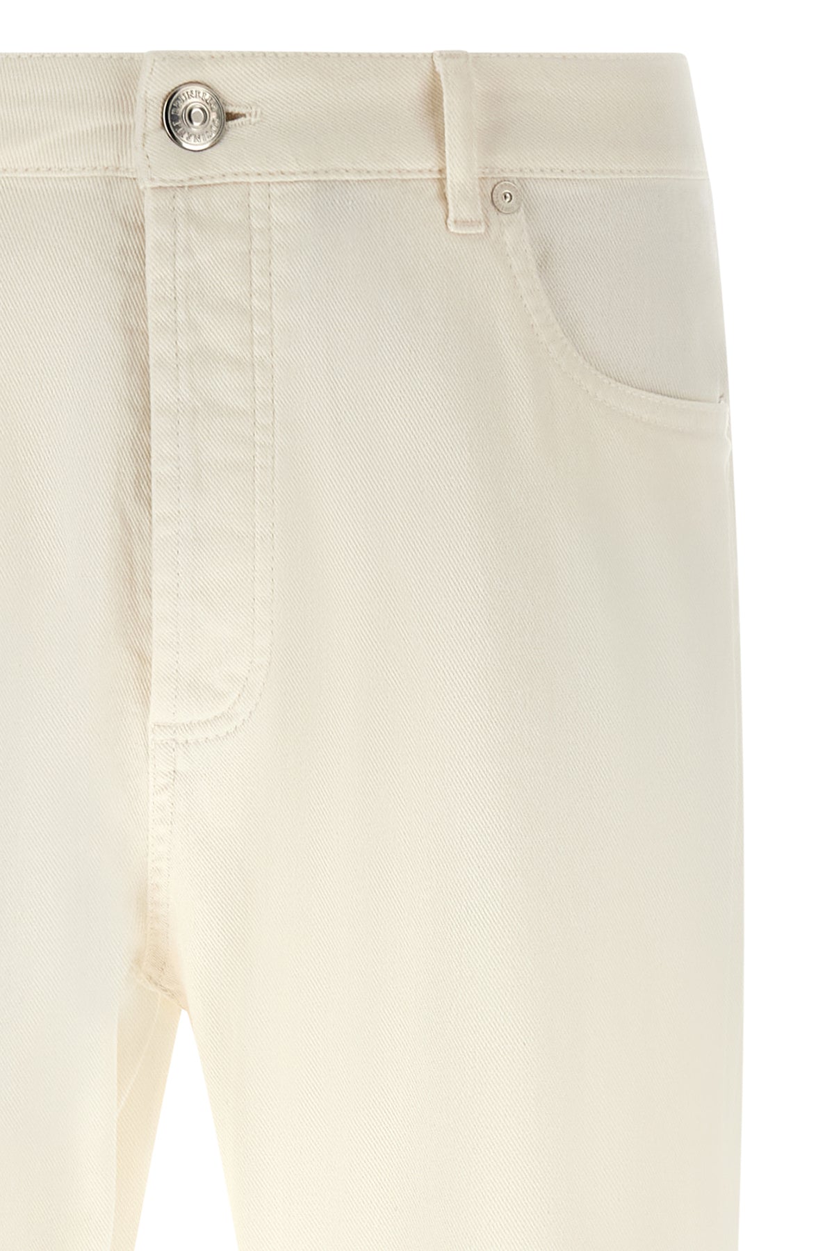 brunello cucinellis solid-color cotton denim jeans