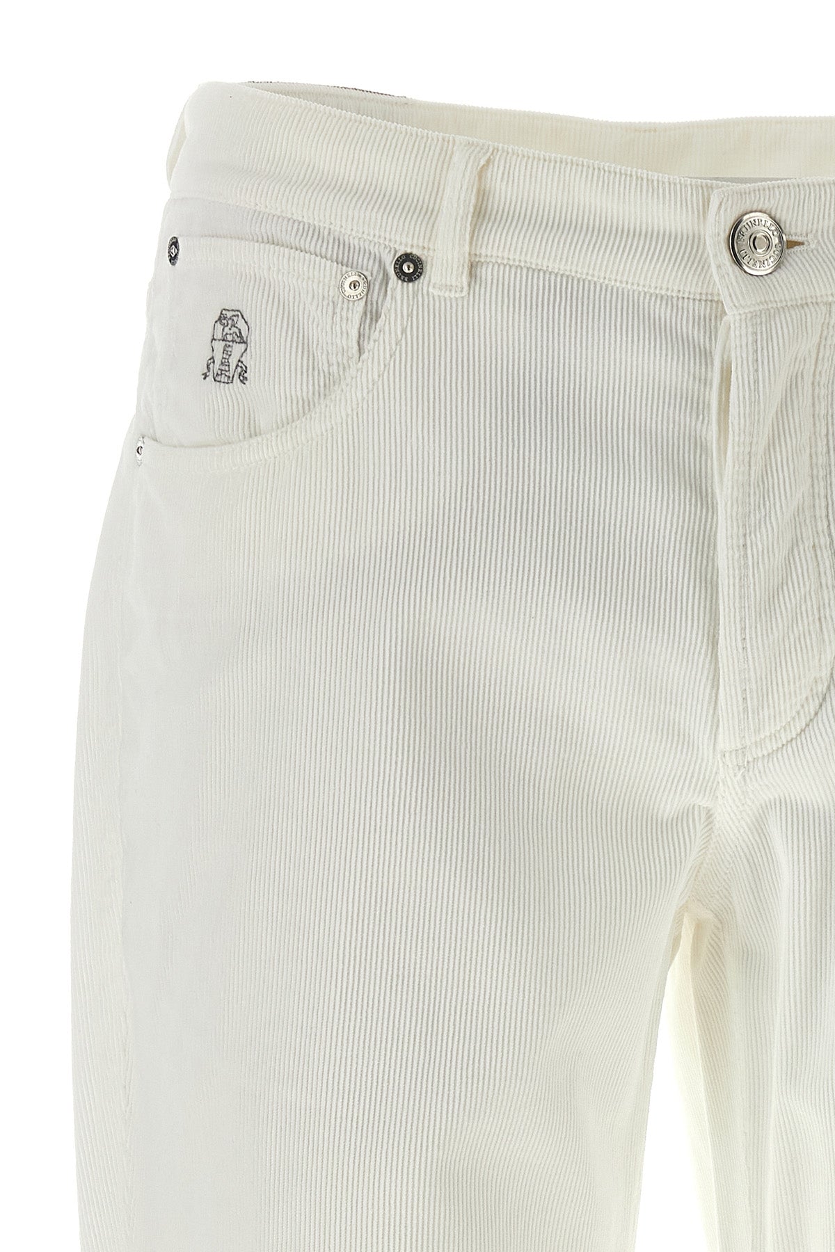 brunello cucinelli pure cotton trousers