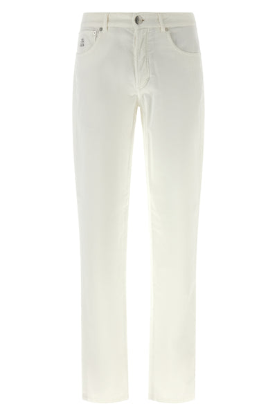 brunello cucinelli pure cotton trousers