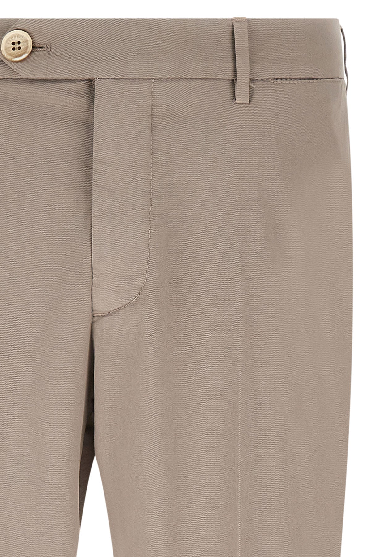 american pima cotton gabardine comfort trousers in garment color