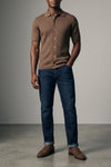 ribbed knit cotton shirt