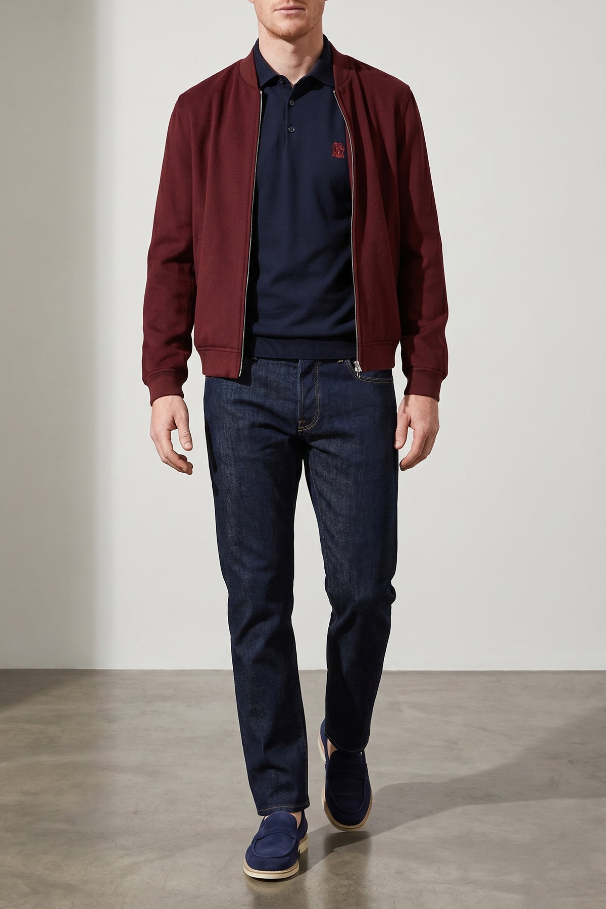 polo shirt in light cotton knit