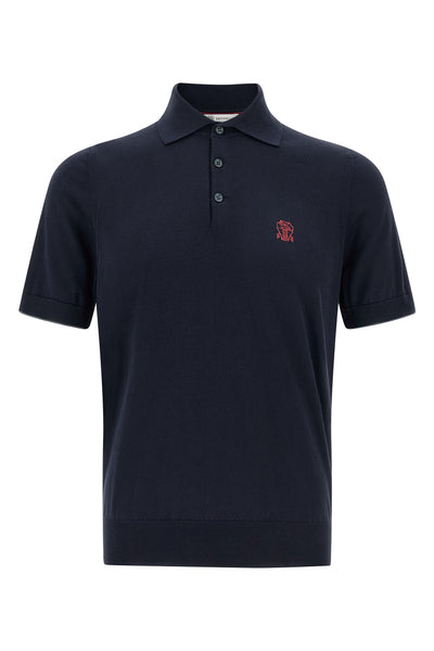 polo shirt in light cotton knit
