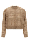 the brunello cucinelli crew neck sweater redefines the volumes of knitwear throu