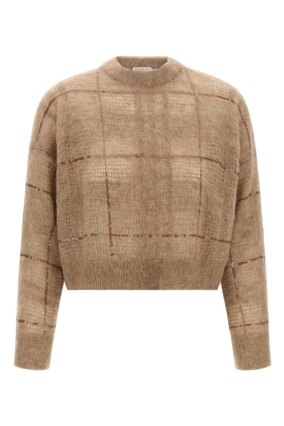 the brunello cucinelli crew neck sweater redefines the volumes of knitwear throu