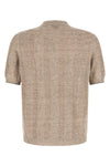 melange linen and cotton blend sweater