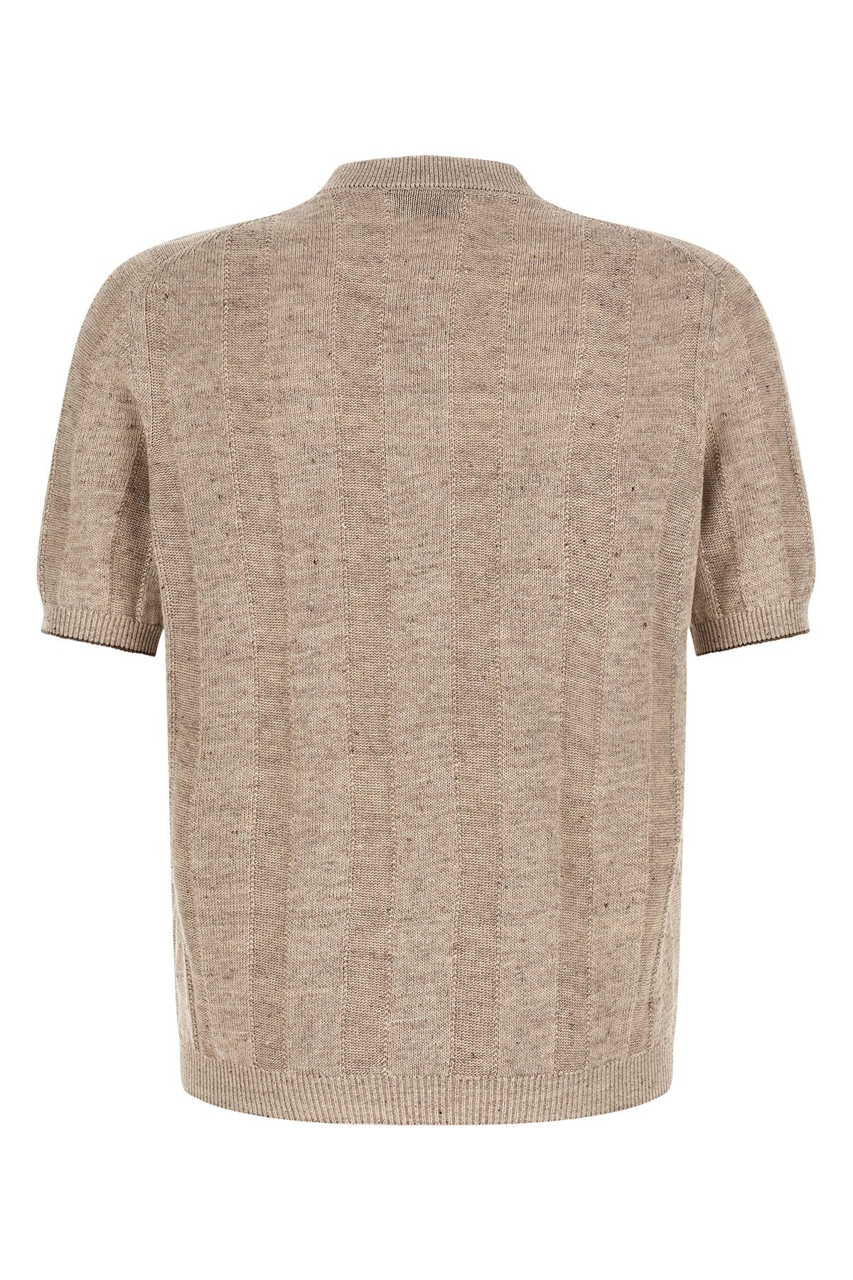 melange linen and cotton blend sweater