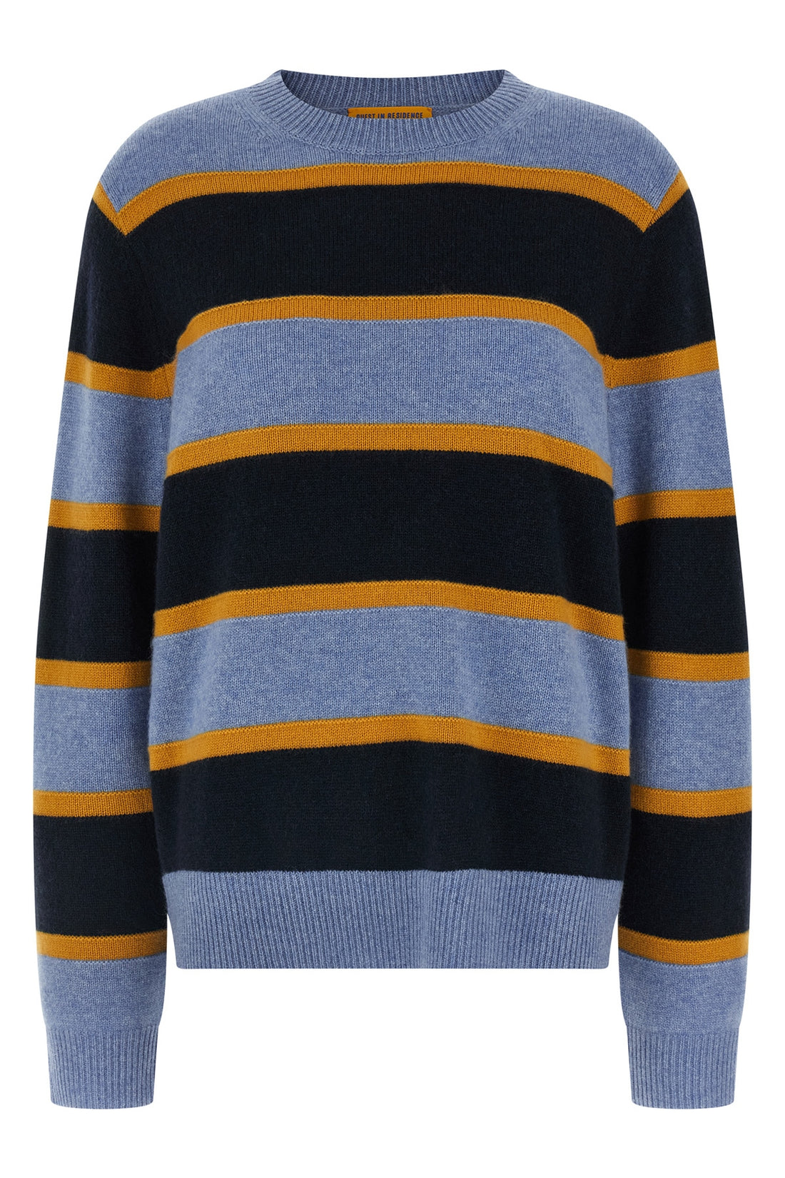 GUEST IN RESIDENCE XL stripe crew striped medium-weight cashmere sweater