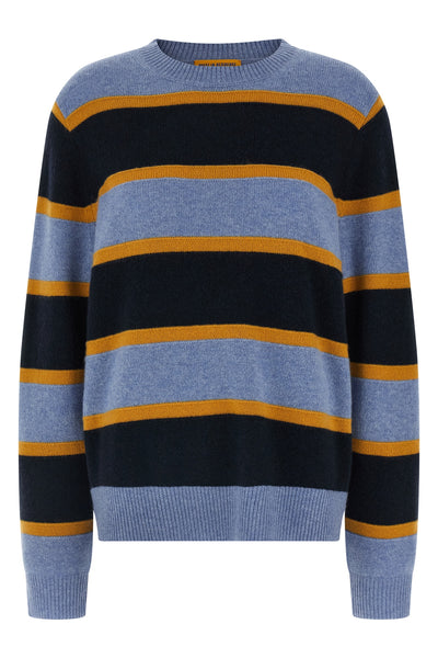 stripe crew striped medium-weight cashmere sweater