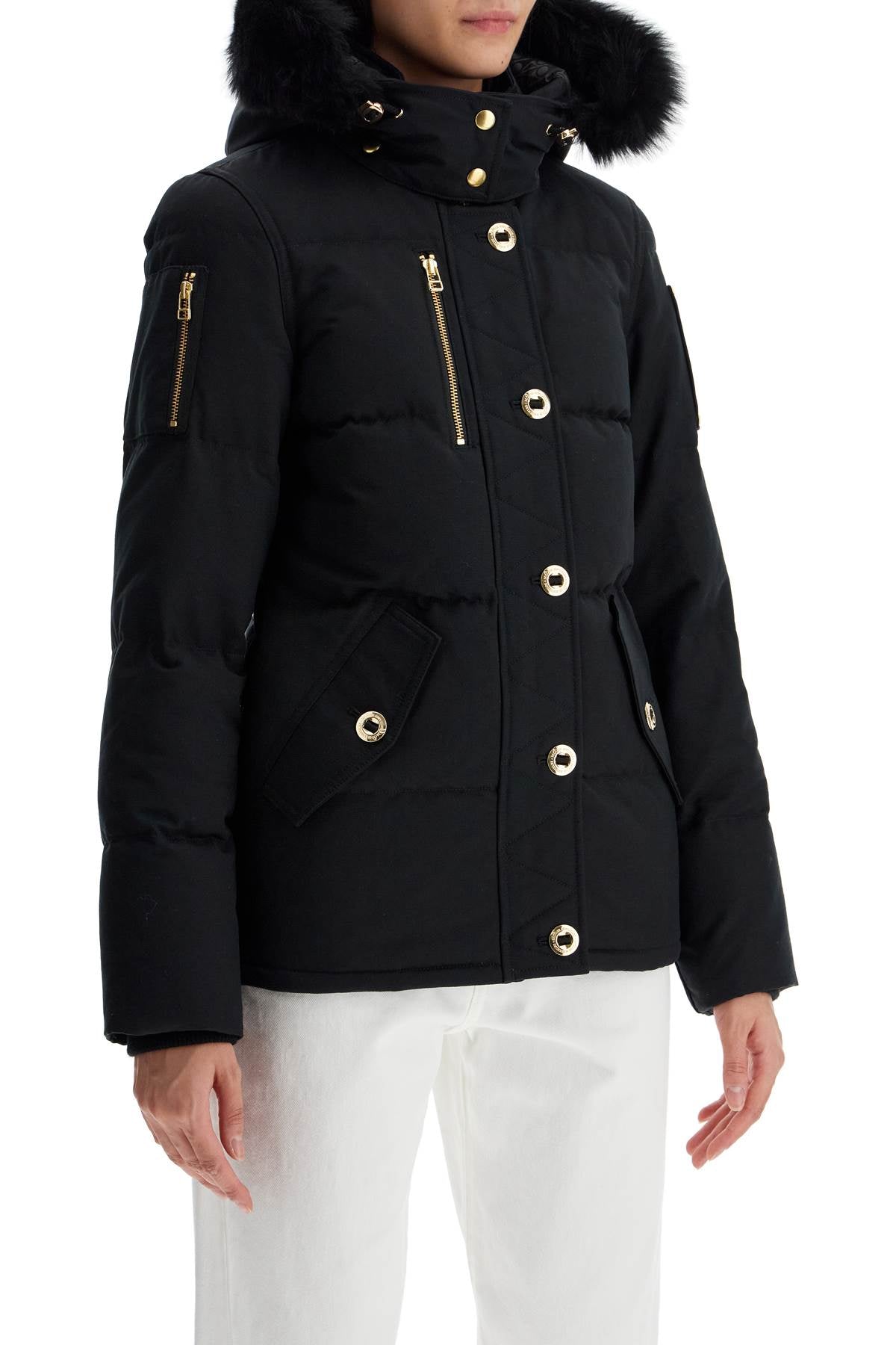 &quot;3q canvas down jacket with shear