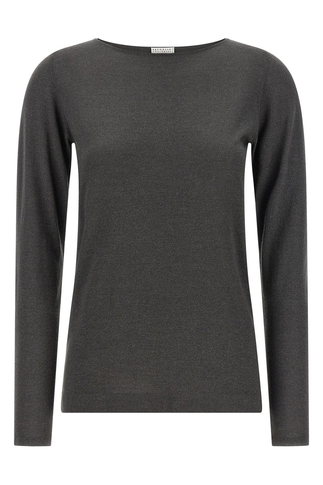 BRUNELLO CUCINELLI L sparkling shaved cashmere and silk knit sweater woven