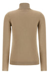 sparkling shaved cashmere and silk knit turtleneck sweater woven