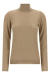 sparkling shaved cashmere and silk knit turtleneck sweater woven