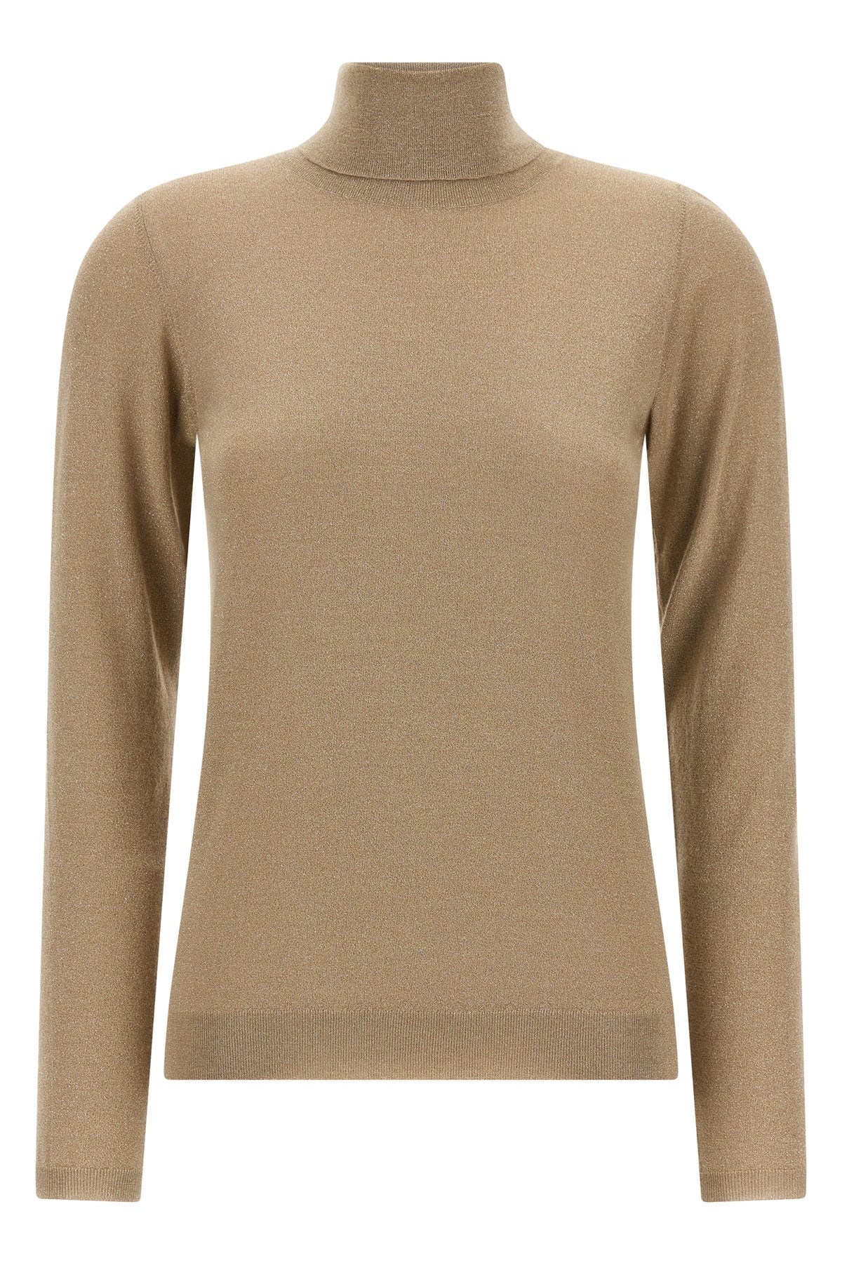 sparkling shaved cashmere and silk knit turtleneck sweater woven