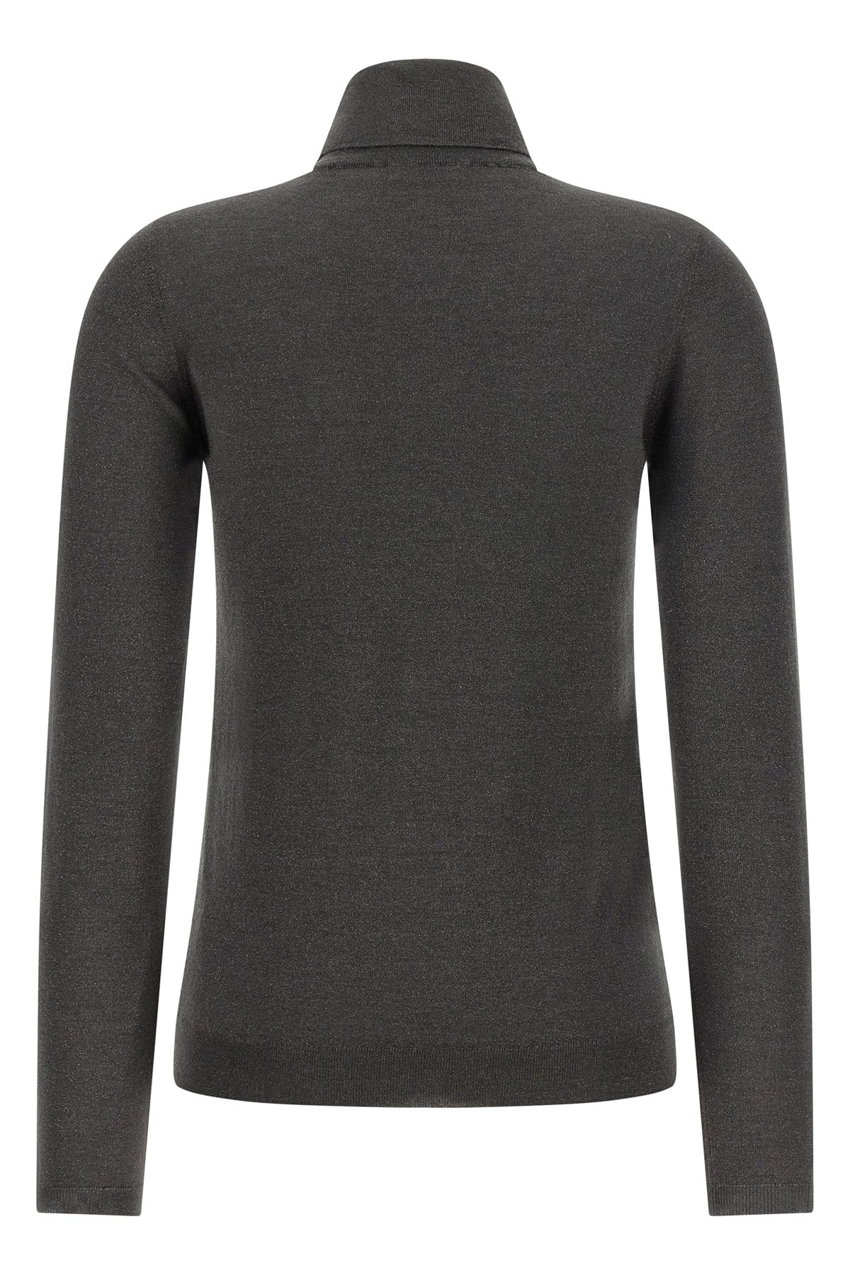 sparkling shaved cashmere and silk knit turtleneck sweater woven