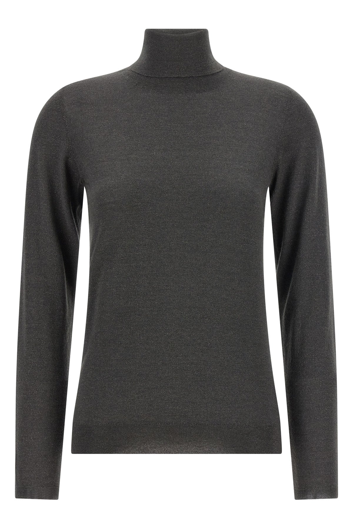 sparkling shaved cashmere and silk knit turtleneck sweater woven