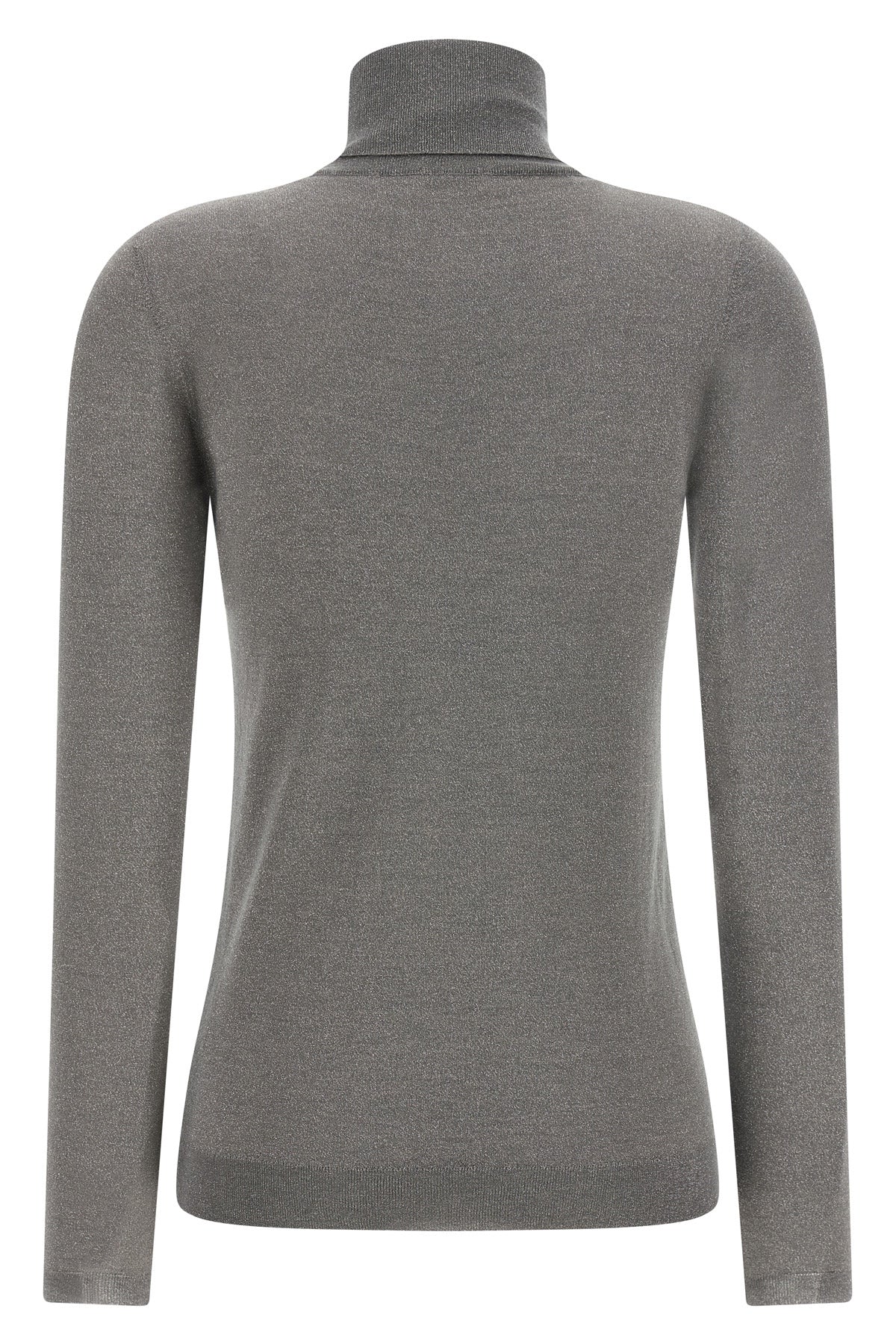 sparkling shaved cashmere and silk knit turtleneck sweater woven