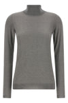 sparkling shaved cashmere and silk knit turtleneck sweater woven
