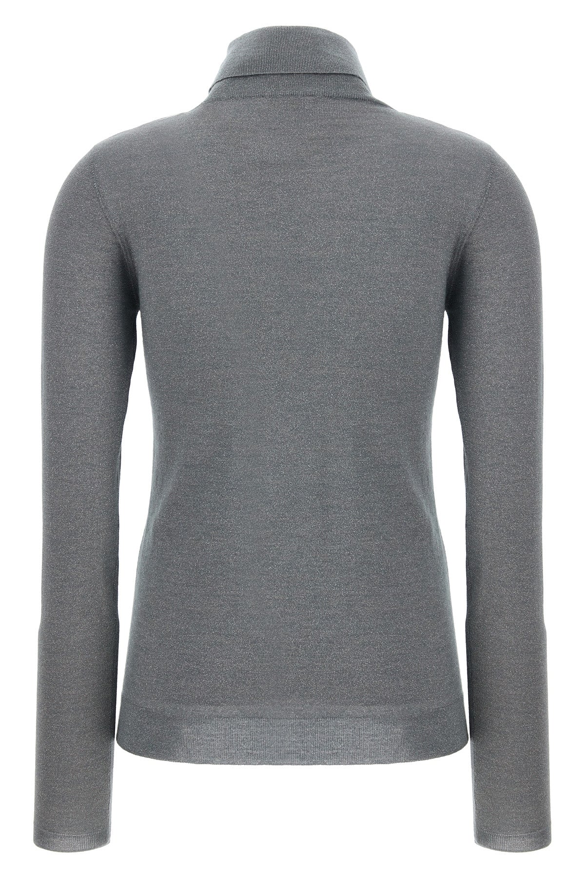 sparkling cashmere and silk blend turtleneck sweater