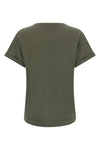 the brunello cucinelli crew neck sparkling cashmere and silk blend t-shirt sta