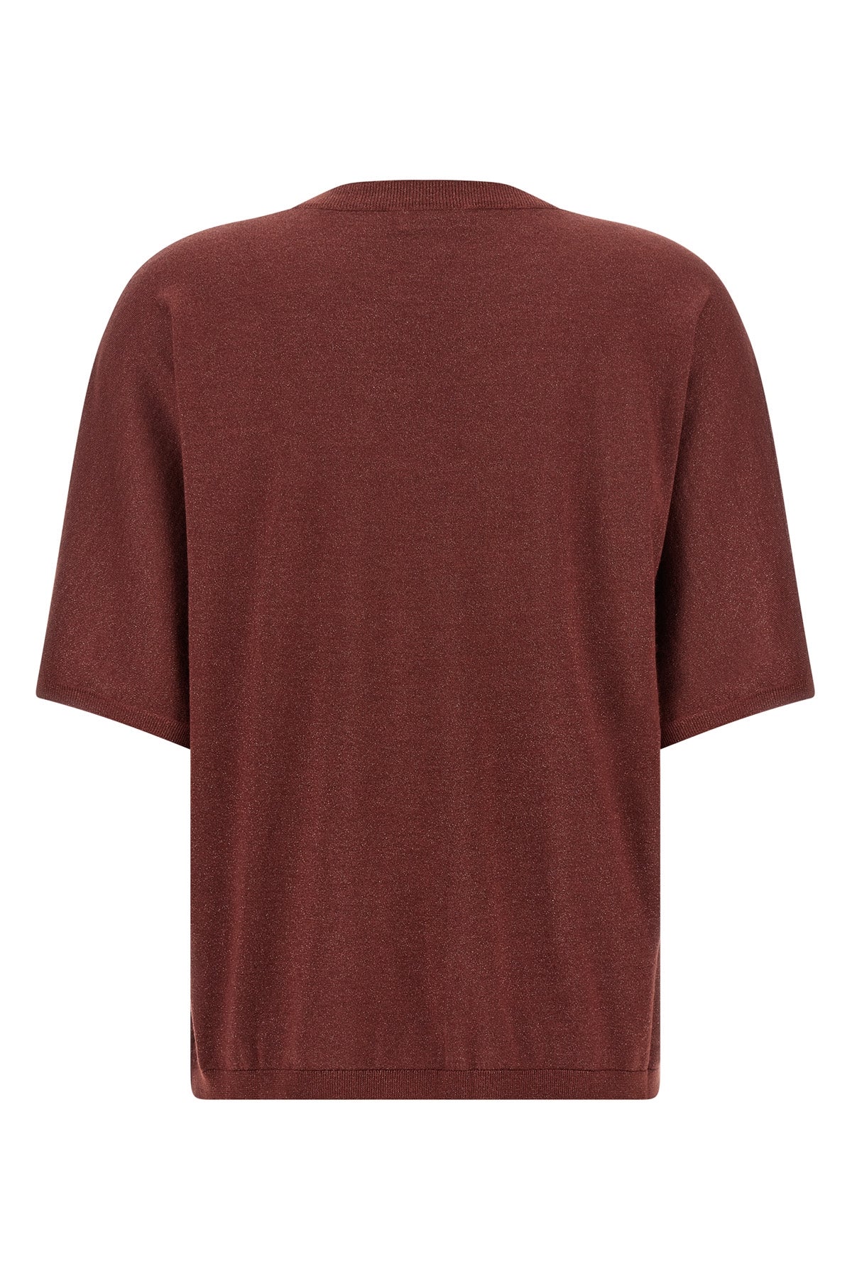 sparkling shaved cashmere and silk knit sweater woven