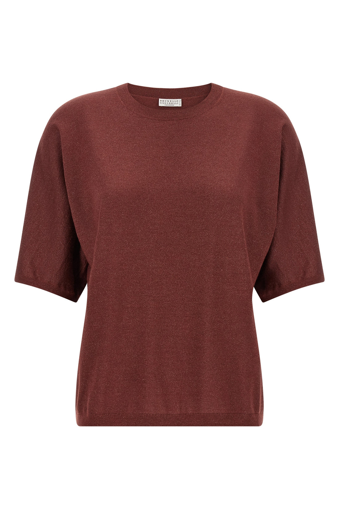 BRUNELLO CUCINELLI M sparkling shaved cashmere and silk knit sweater woven