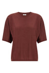 sparkling shaved cashmere and silk knit sweater woven