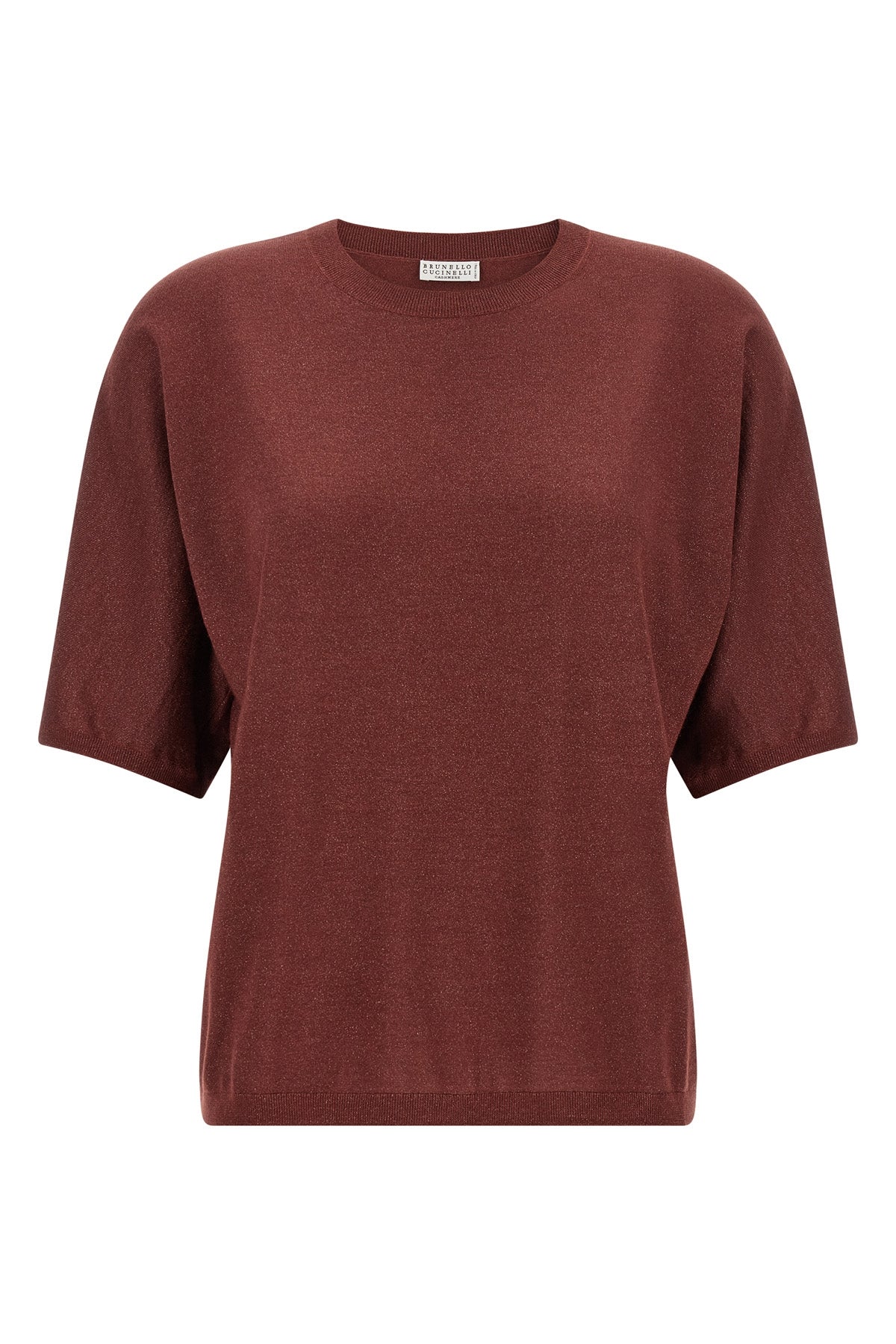 sparkling shaved cashmere and silk knit sweater woven