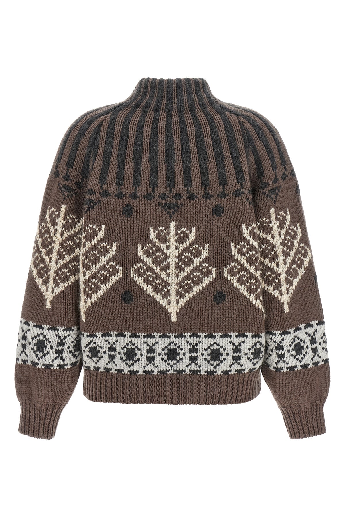 brunello cucinellis nordic heritage high neck sweater in pure cashmere reinte