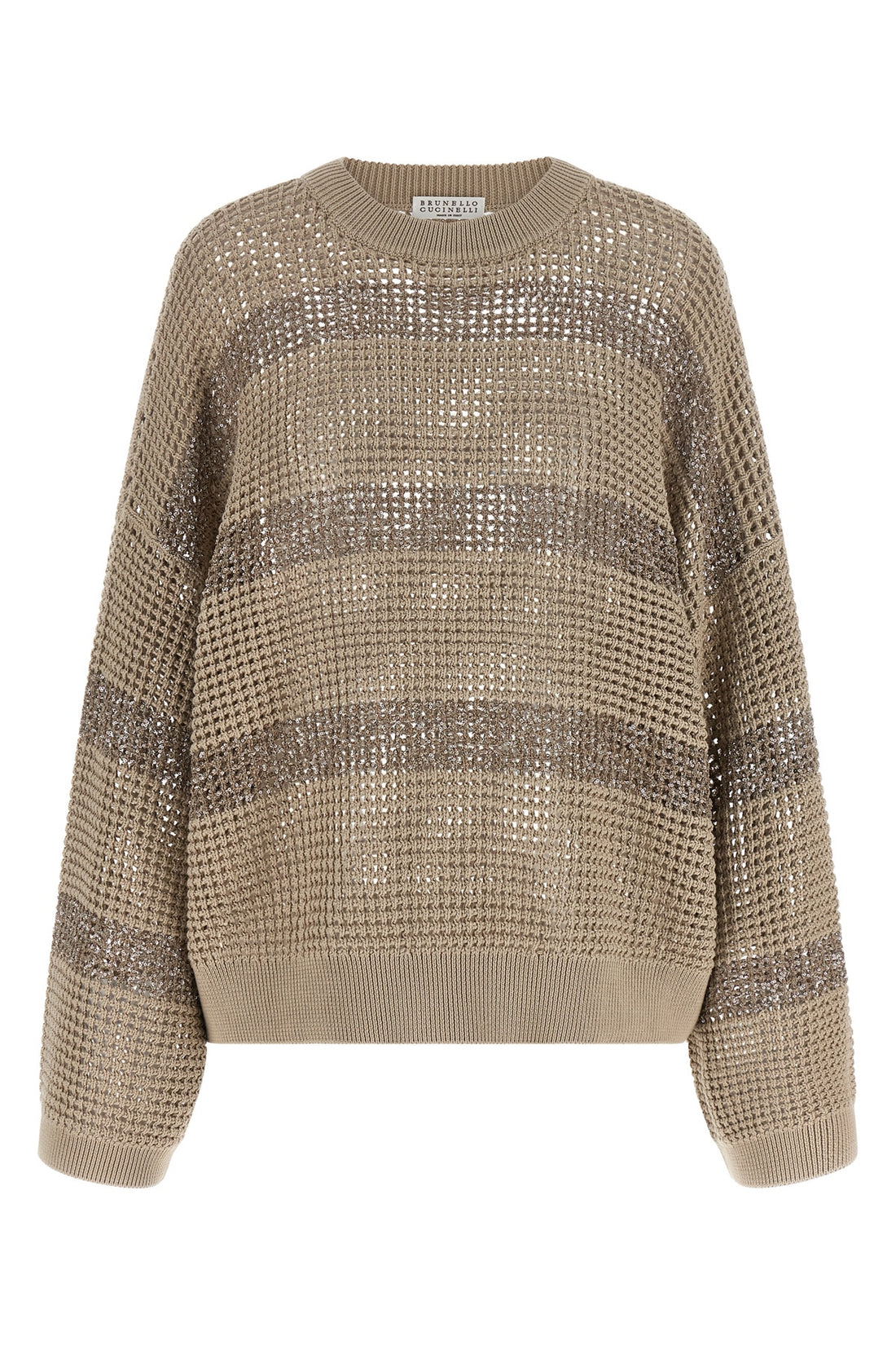 BRUNELLO CUCINELLI L cotton mesh sweater
