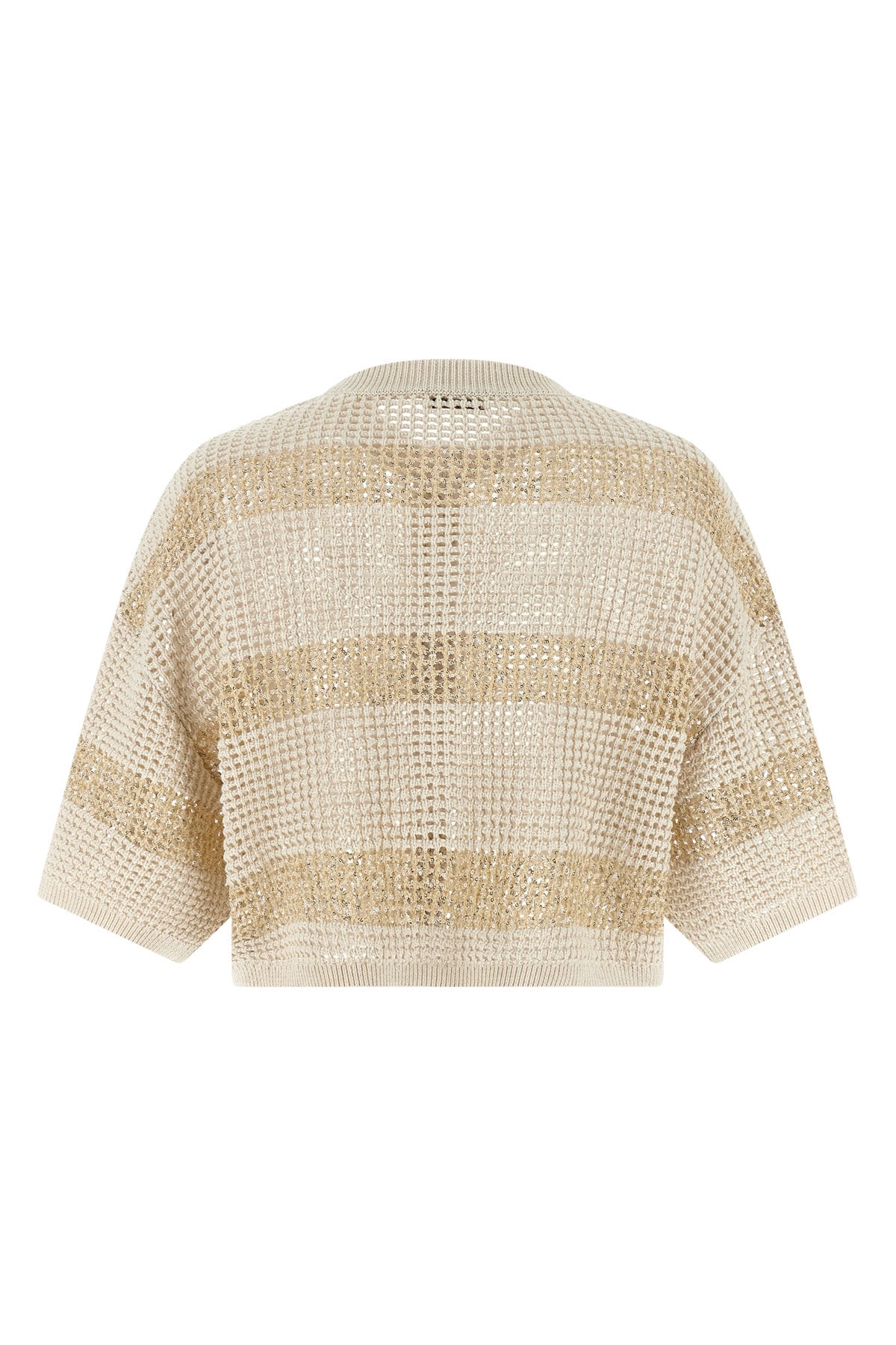 crop cotton mesh cardigan