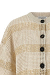 crop cotton mesh cardigan