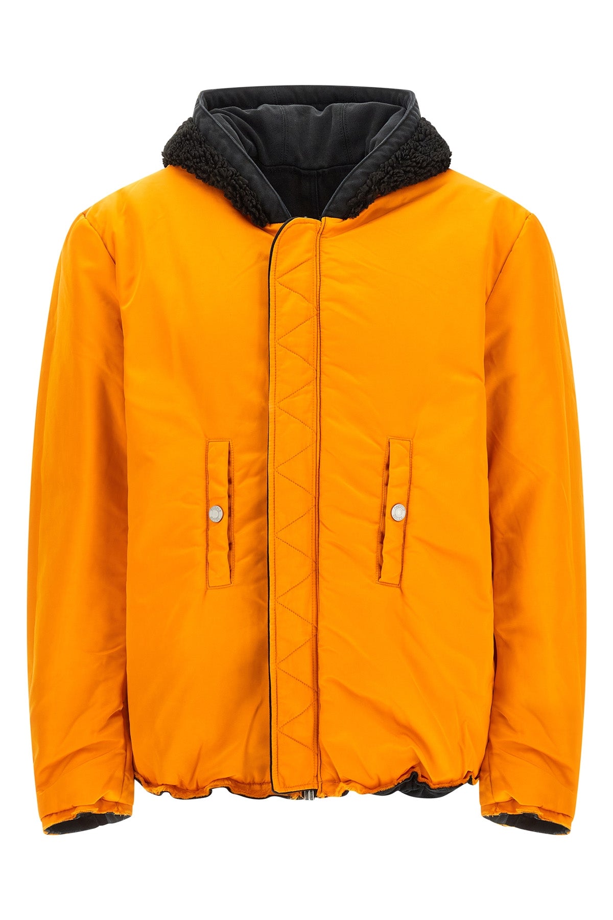 alpha industries x purple reversible bomber jacket in padded cotton canvas and n