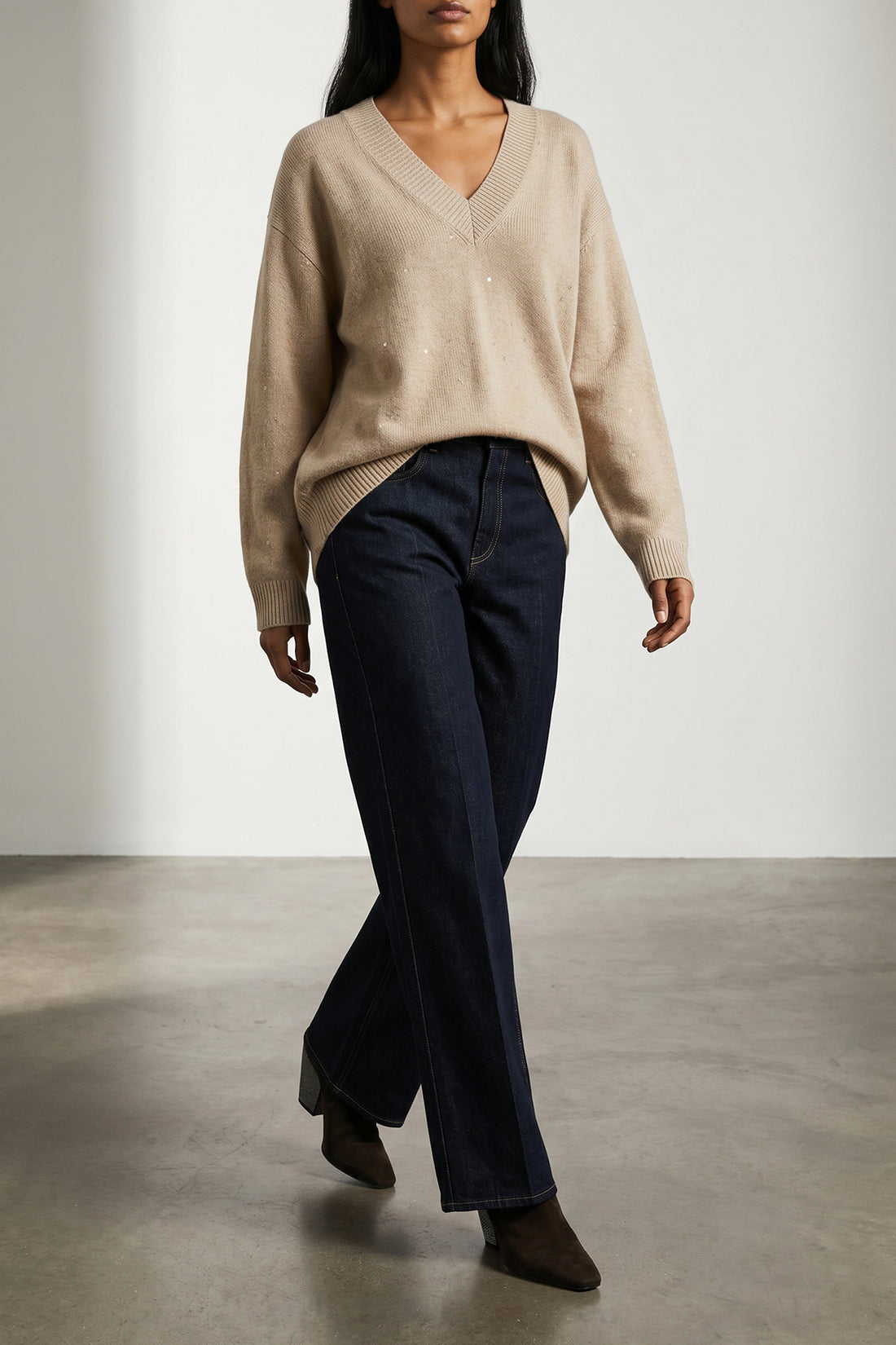 BRUNELLO CUCINELLI S diamante cashmere and silk sweater